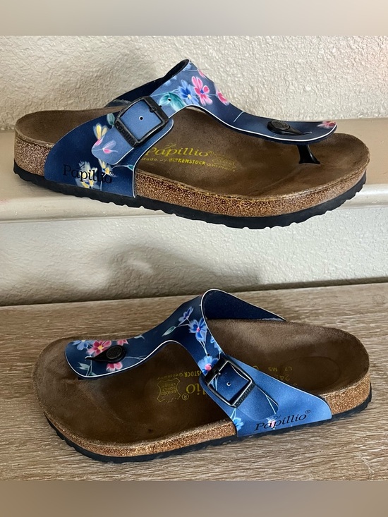 Birkenstock Shoes - Birkenstock Papillio Floral Gizeh Thong Sandals Size 38